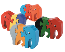 Wooden Baby Elephant Puzzle  (lkaj41)