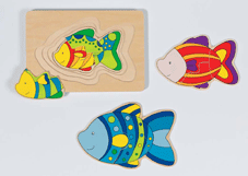 Wooden Fish Layer Puzzle  (kp57897)