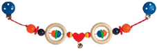 Wooden Pram Chain Heart (kph 7347980)