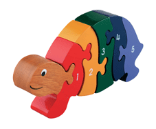 Wooden Tortoise Number Jigsaw 1-5  (lknj51)