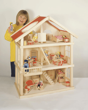 Wooden Dolls House with 3 Floors  KP 51957