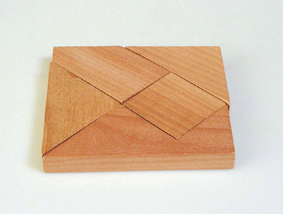 The Square Wooden Puzzle 6+  (kp hs007)