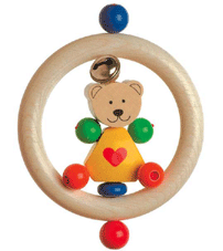Wooden Grasping Toy Heart Bear  (kph762830)