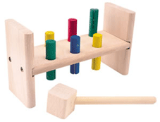 Wooden Peg and Hammer Set (E127)