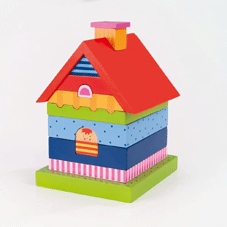 Wooden Stacking House  (kp 58934)