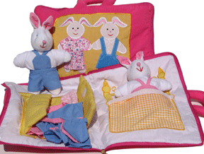 Twin Dressing Up Bunny Bag (mp 2072)